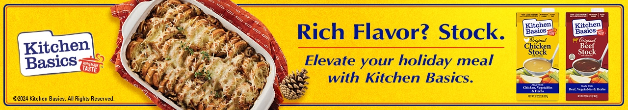 Rich Flavor? Stock. Elevate your meal with Kitchen Basics