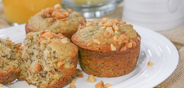 Banana Macadamia Nut Muffins