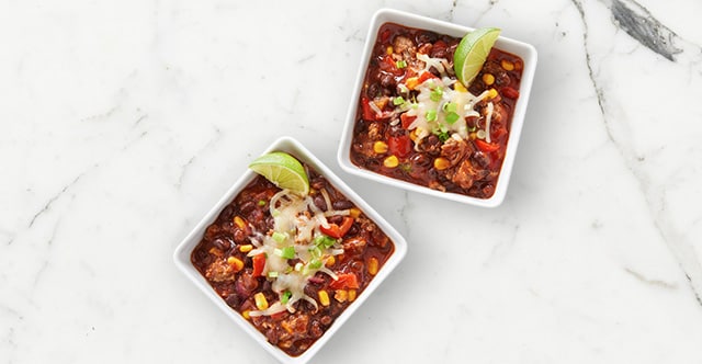 Black Bean Chili with Beef and Corn