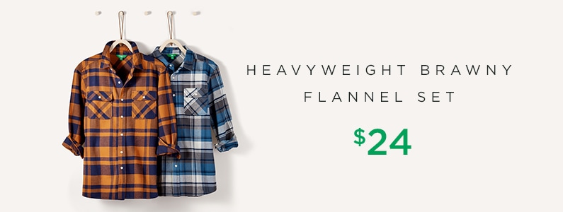 heavyweight brawny flannel set