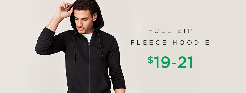 full zip fleece hoodie