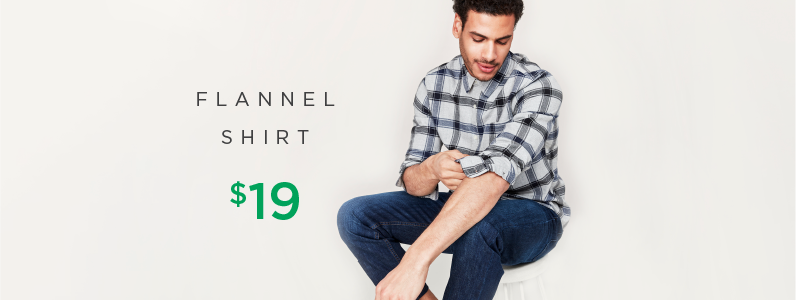 man in flannel shirt