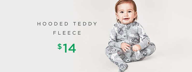 hooded teddy fleece