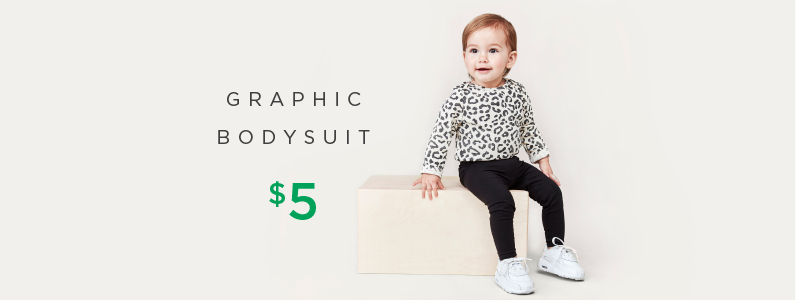 toddler in graphic bodysuit