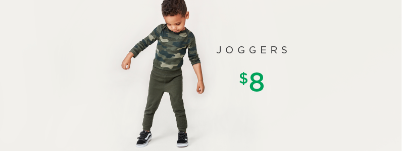 toddler in joggers