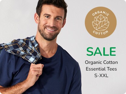 Organic Cotton Sale: Essential Tees S-XXL
