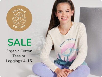 Organic Cotton Sale: Tees or Leggings 4-16