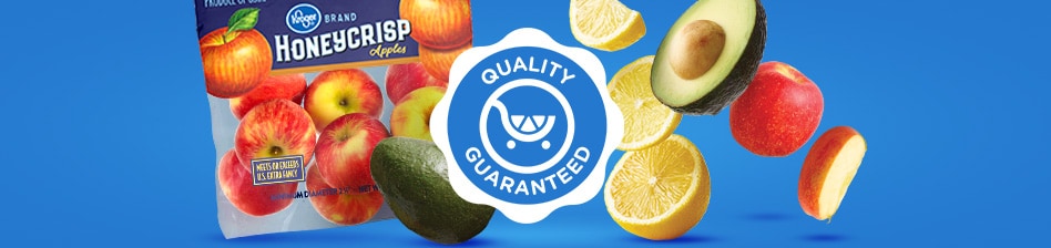 Kroger Brand products with Quality Guarantee seal.