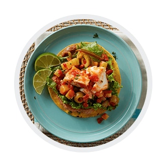 Huachinango Tostadas (Crunchy Corn Tortillas Topped with Red Snapper)