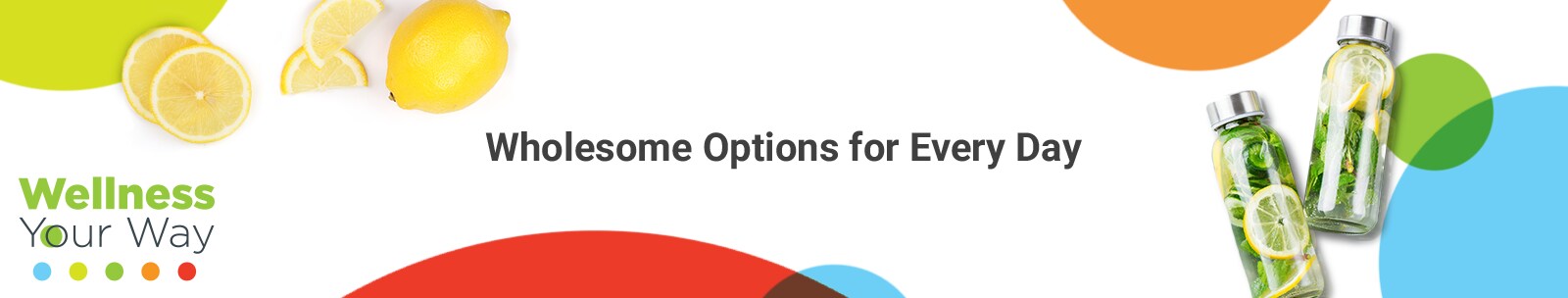 Wholesome Options for Every day with fruit infused water on white background