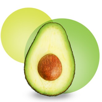 Avocado with green bubble