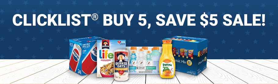 Clicklist Buy 5, Save $5 Event