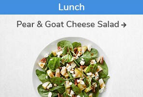Lunch recipe. Pear and goat cheese salad