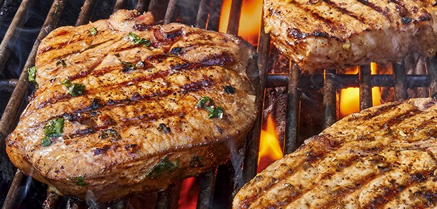 Sweet Fire Porterhouse Pork Chops