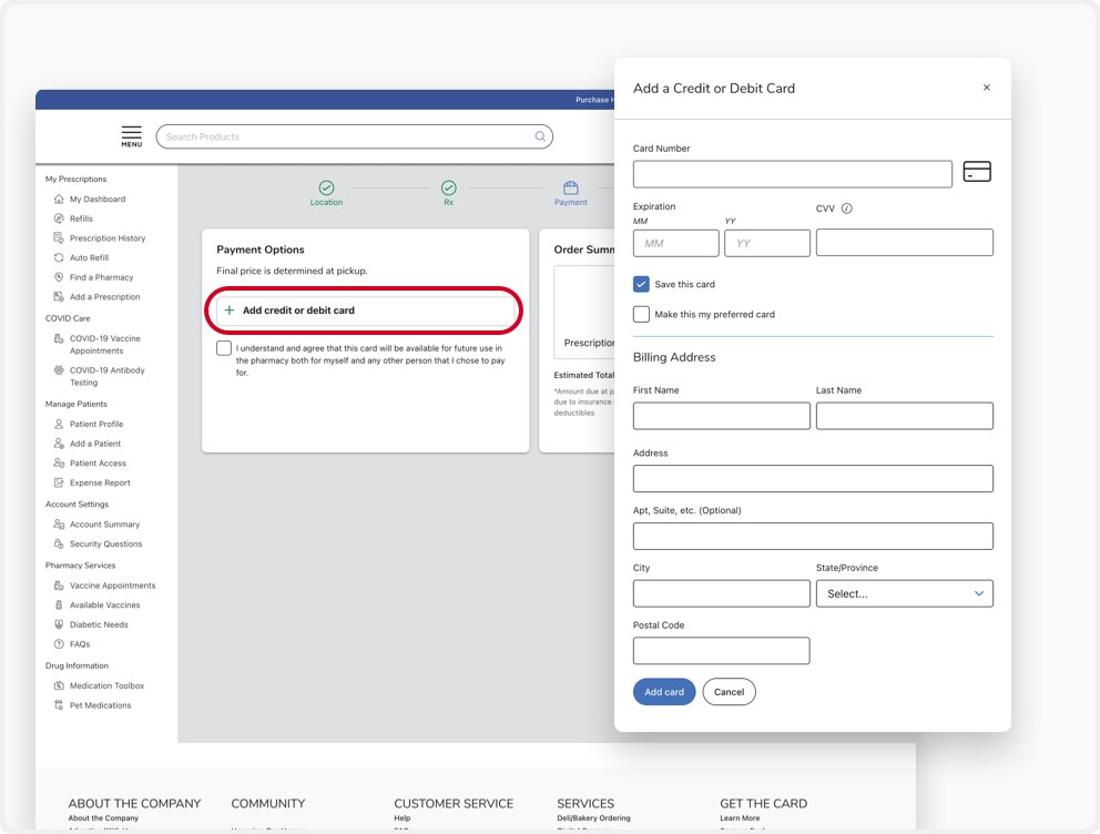 Step five. Add Payment Method.