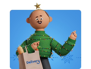 Delivery now. Get items in as little as 30 minutes.