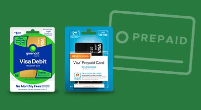 Example of prepaid card offerings at Dillons Food Stores including but not limited to Visa debit and Visa Prepaid cards.