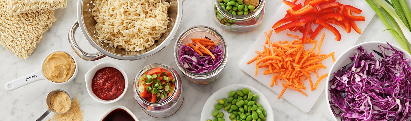 4 Soup and Salad Mason Jar Lunch Combos